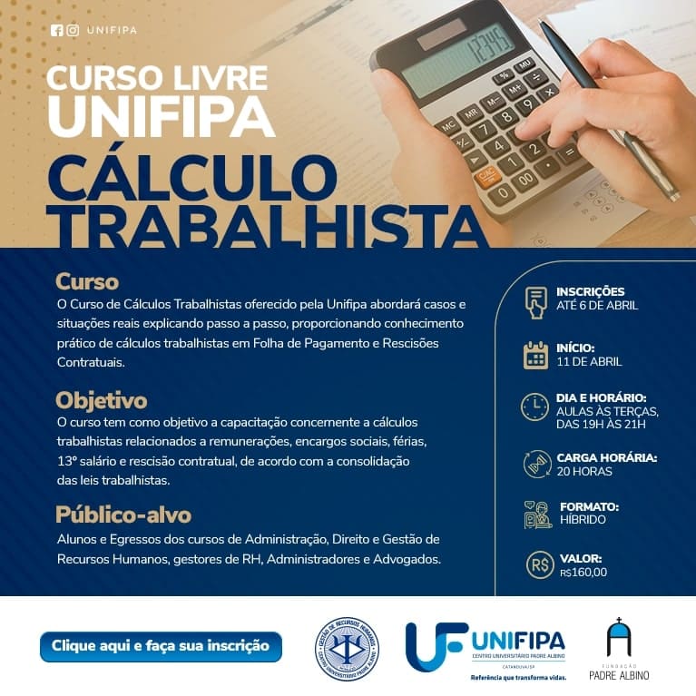 curso livre calculo trabalhista