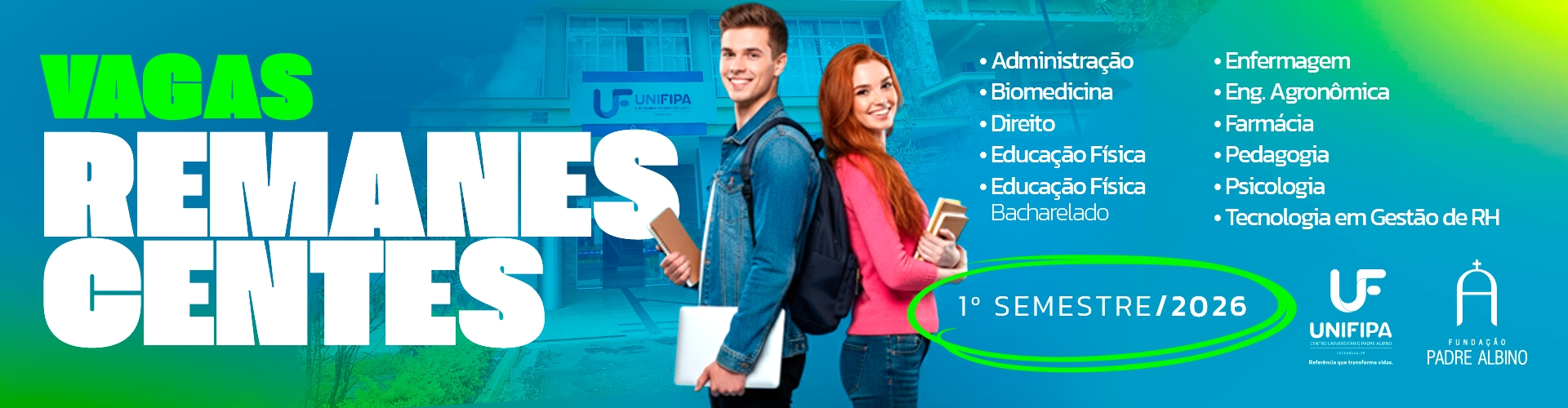 Vagas Remanescentes 1º Semestre 2026