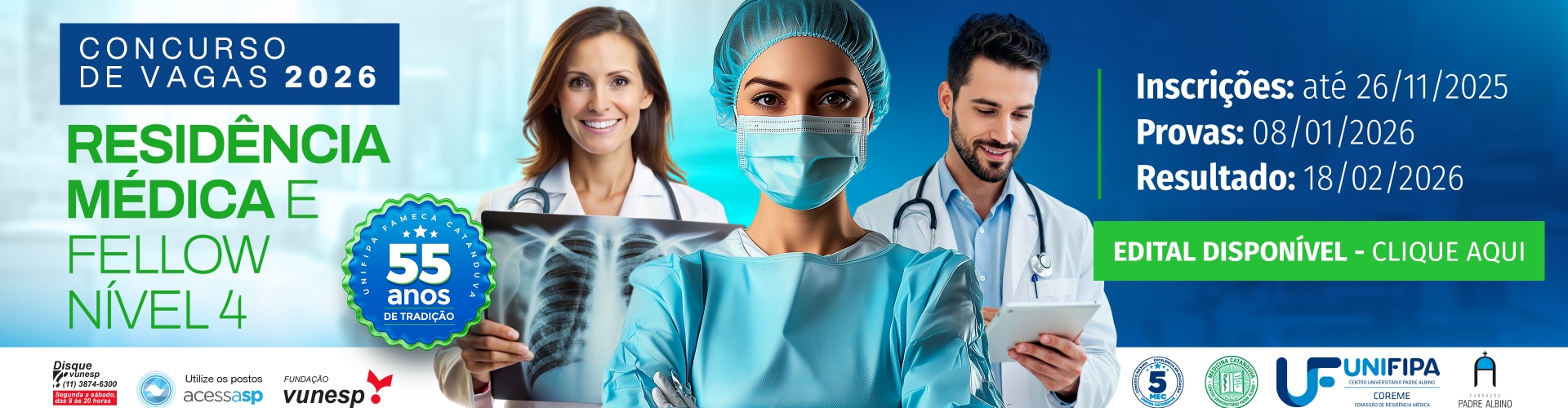 Edital para o Processo Seletivo Residência Médica/2026